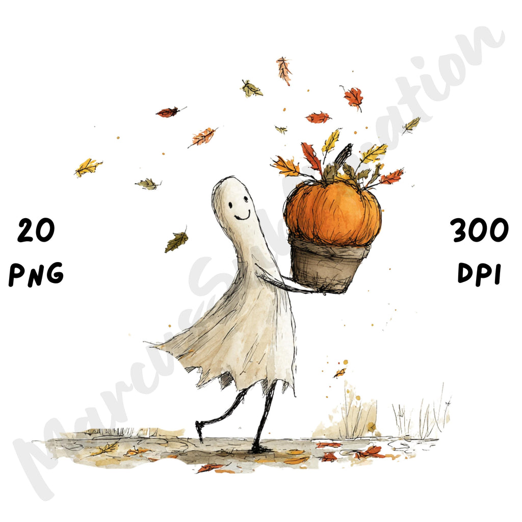 Whimsical Spooky Fall Clipart