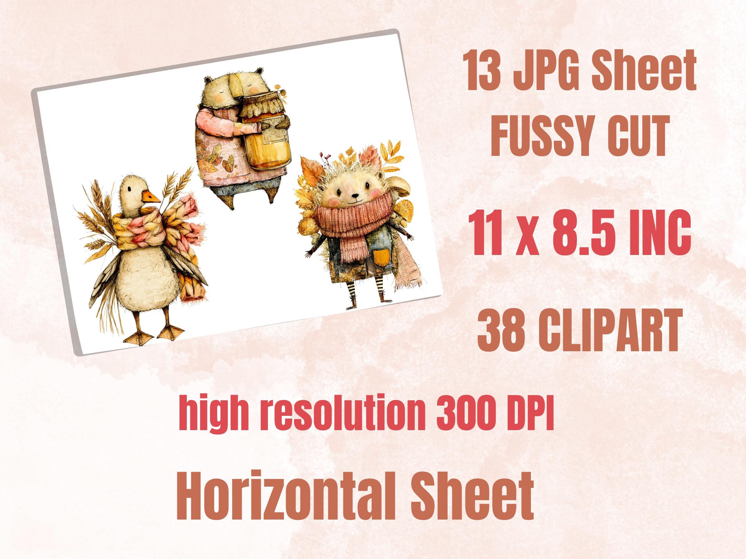 Quirky Fall Fussy Cuts & Clipart, Printable Autumn Cut Outs, Whimsical Fall Ephemera, Junk Journal Scrapbook Kit, Cozy Paper Craft