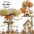 Whimsical Fall House Clipart