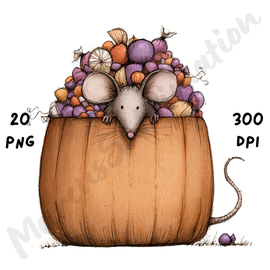 Whimsical Halloween Peeking Animals Clipart