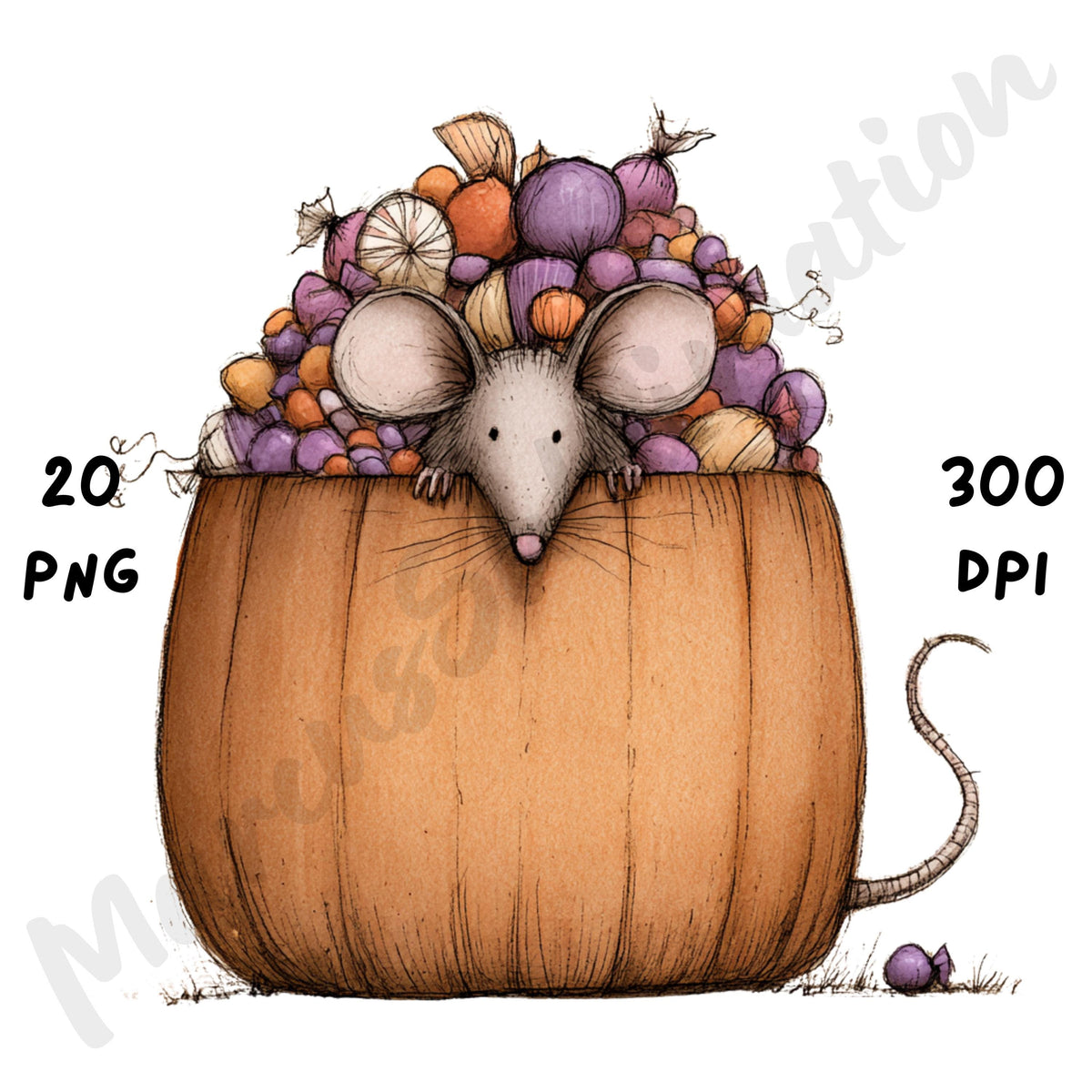 Whimsical Halloween Peeking Animals Clipart