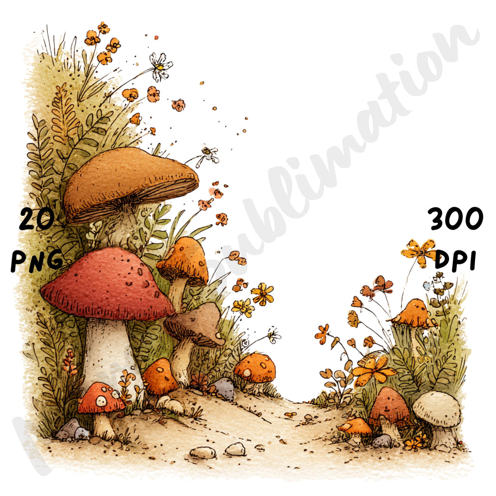 Fall Forest Whimsical Clipart Bundle