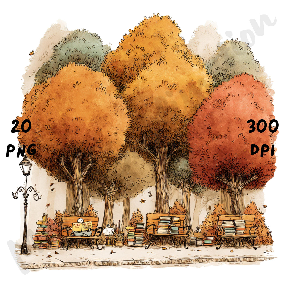 Fall Forest Whimsical Clipart Bundle