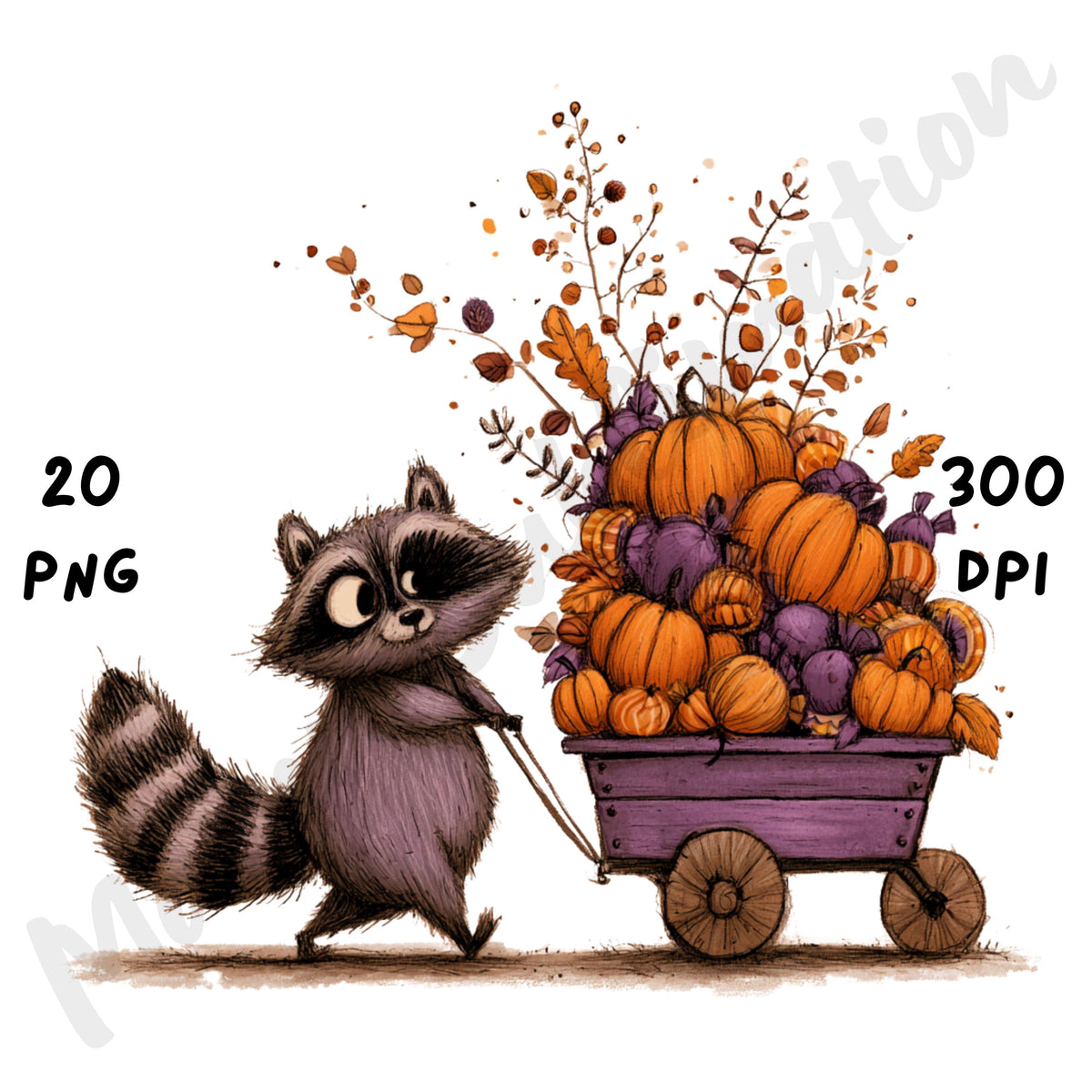 Whimsical Halloween Woodland Clipart