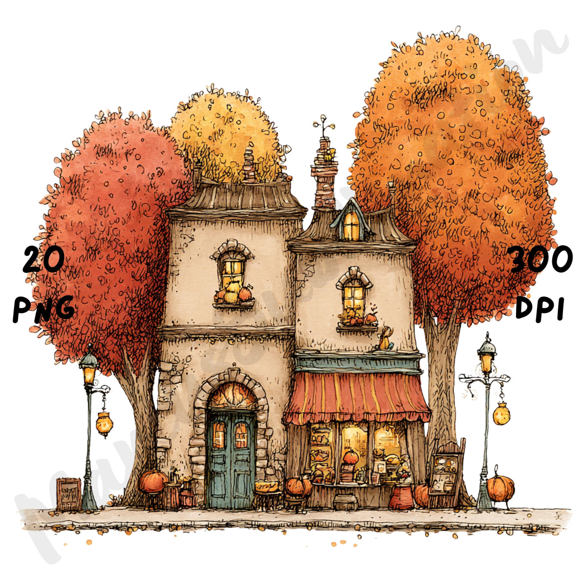 Fall Bakery Whimsical Clipart Bundle