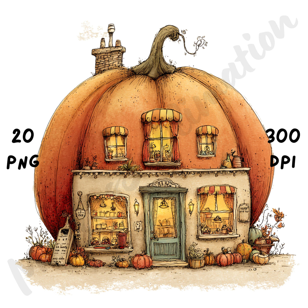 Fall Bakery Whimsical Clipart Bundle