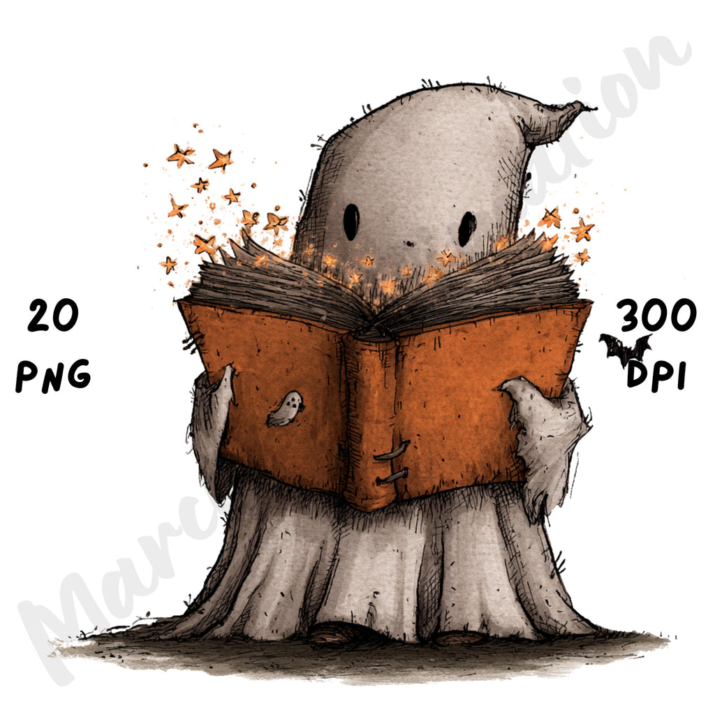 Whimsical Halloween Ghost Clipart