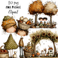 Fall Picnic Whimsical Clipart Bundle