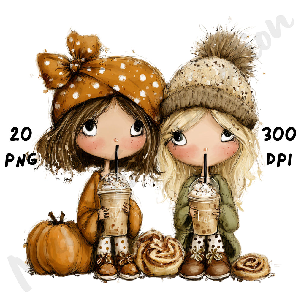 Fall Picnic Whimsical Clipart Bundle
