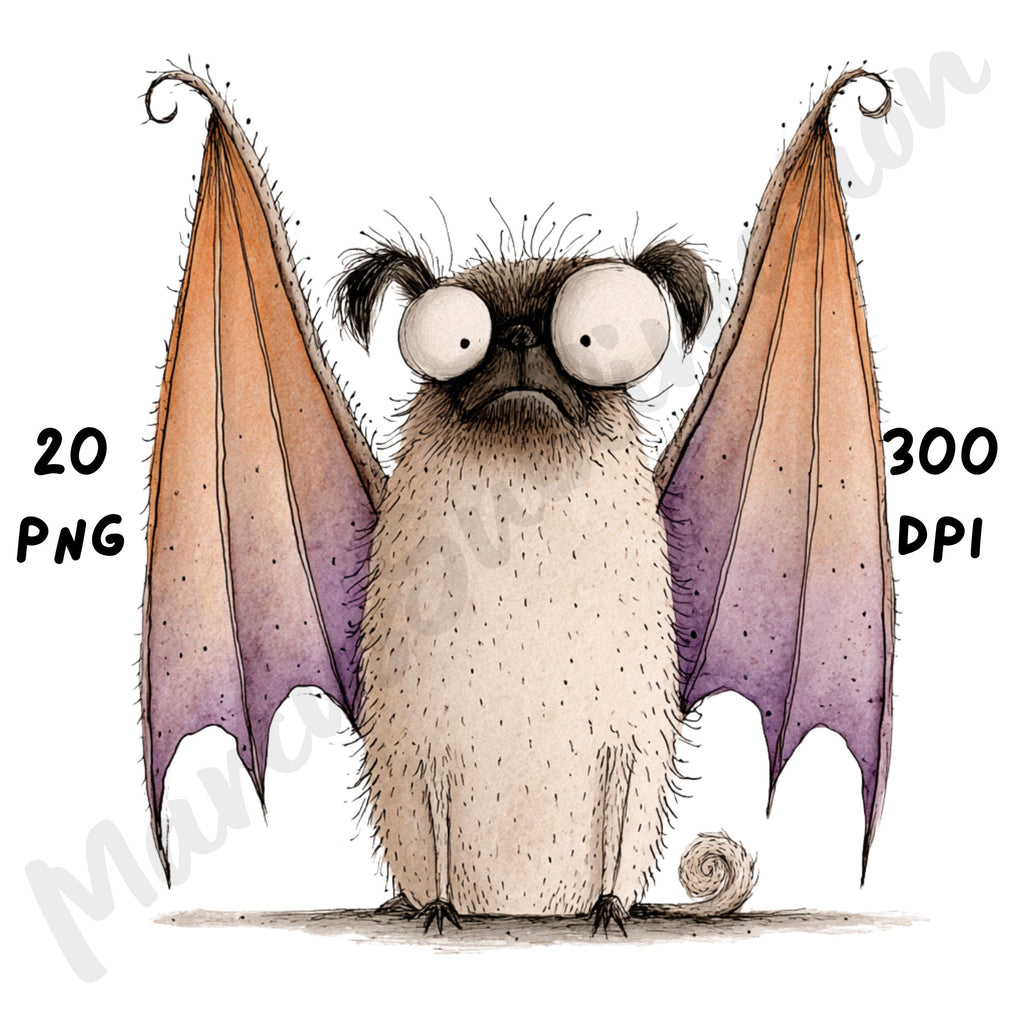 Whimsical Halloween Dog Clipart