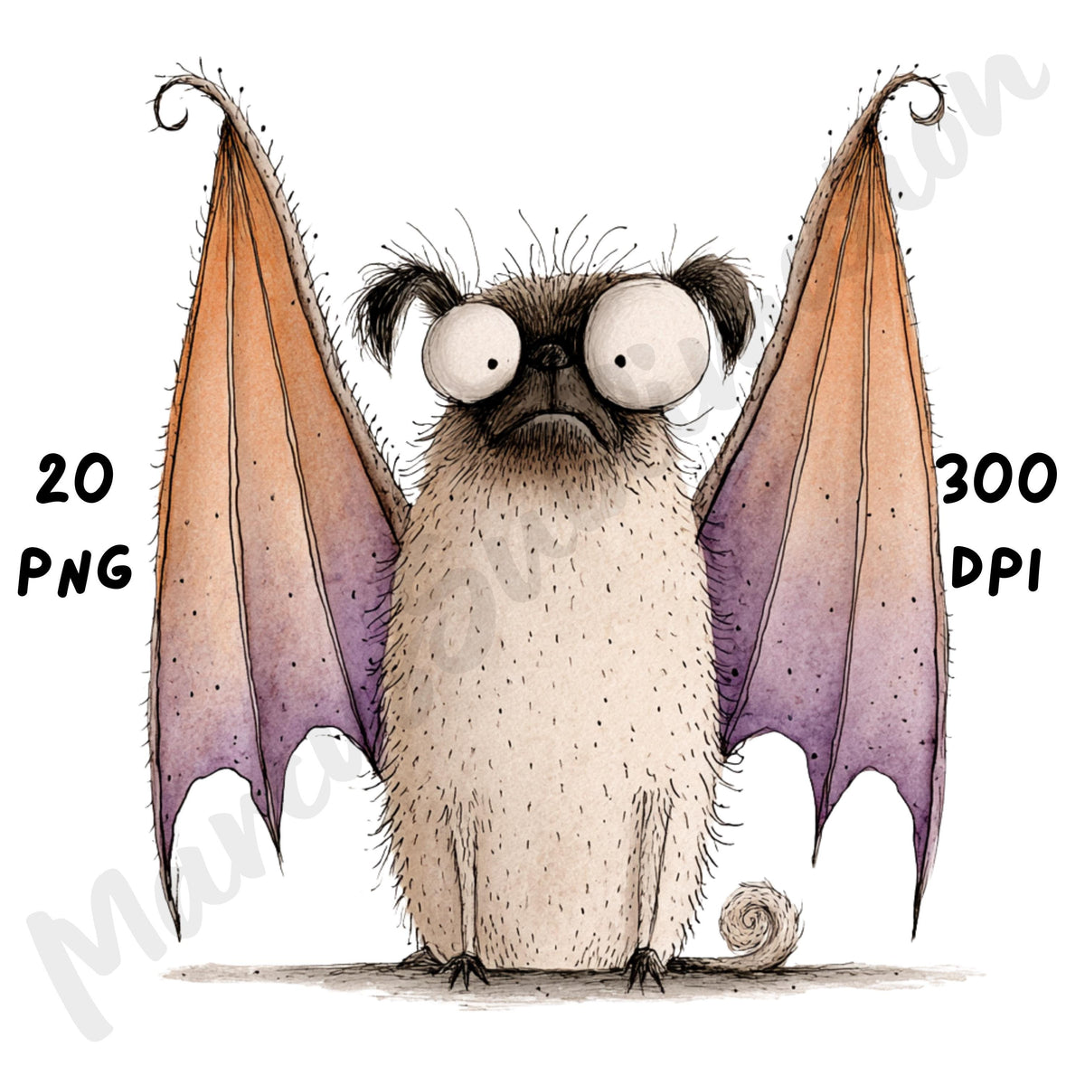 Whimsical Halloween Dog Clipart