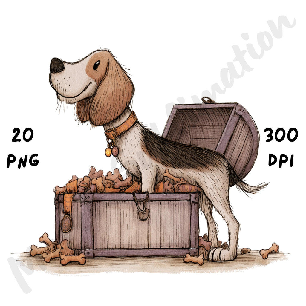 Whimsical Halloween Dog Clipart