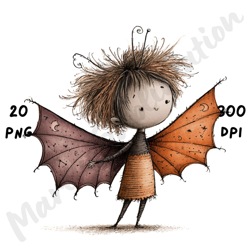 Whimsical Halloween Fairy Clipart