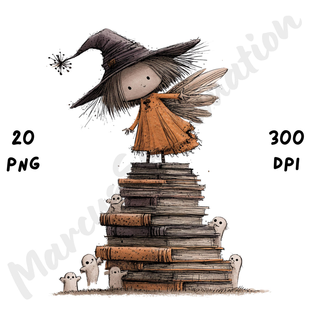 Whimsical Halloween Fairy Clipart