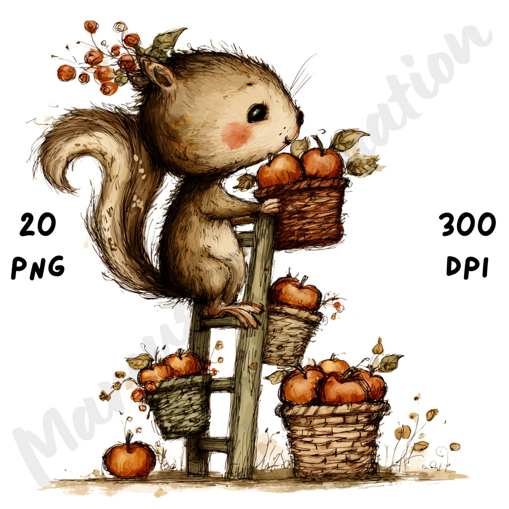 Whimsical Fall Woodland Clipart