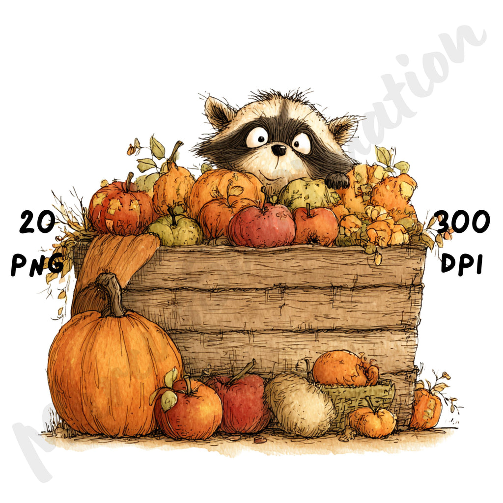 Whimsical Fall Peeking Animals Clipart