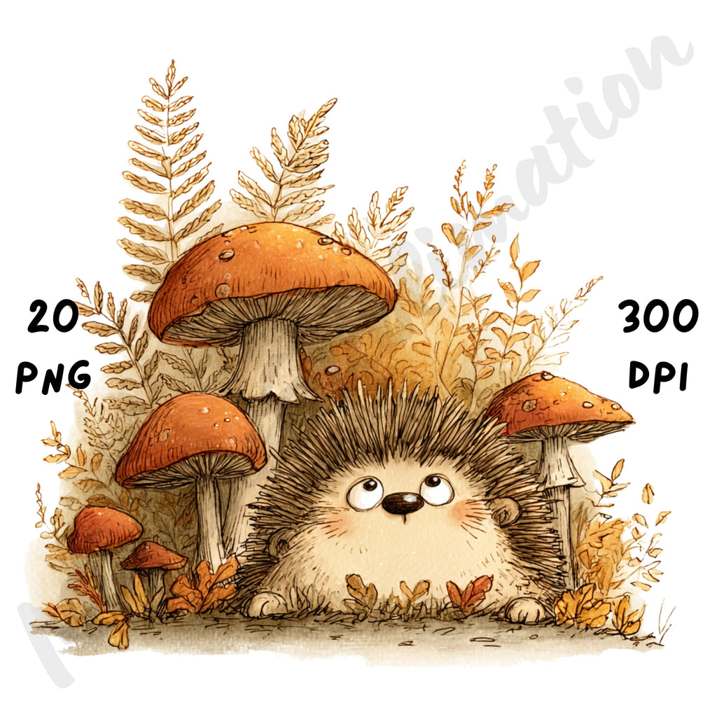 Whimsical Fall Peeking Animals Clipart