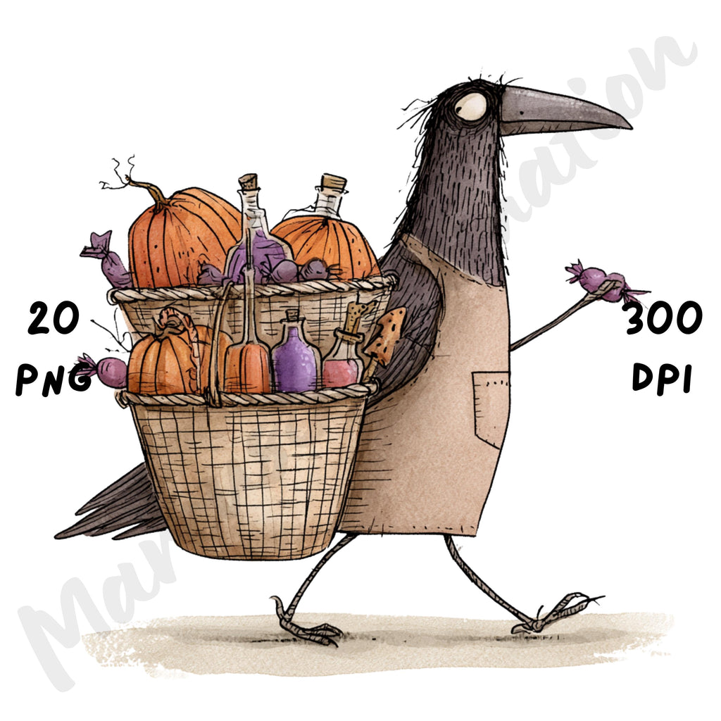 Whimsical Halloween Farm Clipart