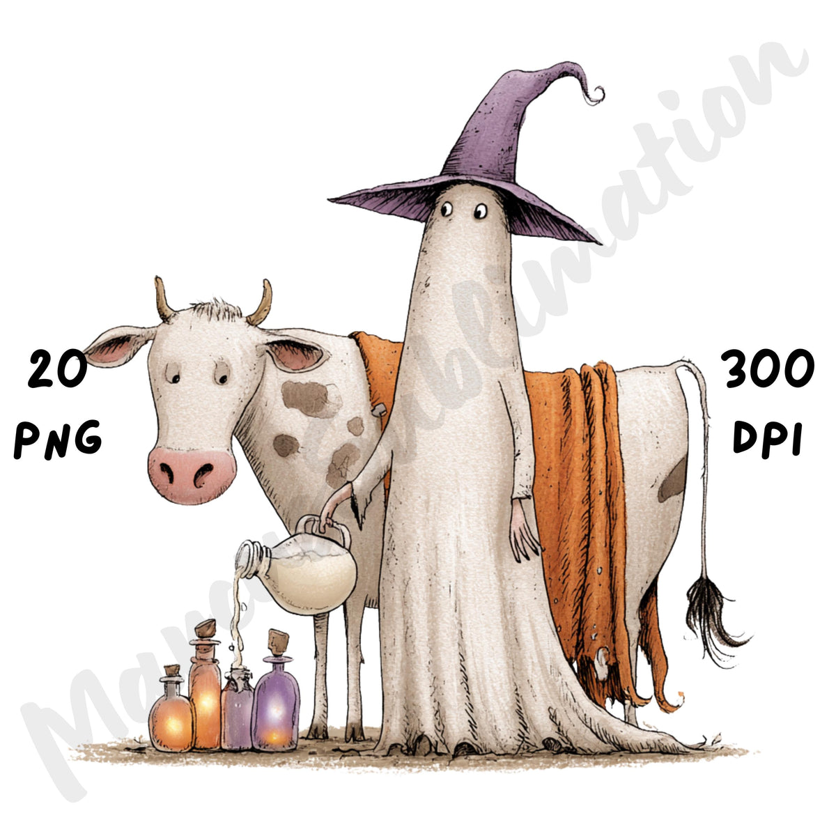 Whimsical Halloween Farm Clipart
