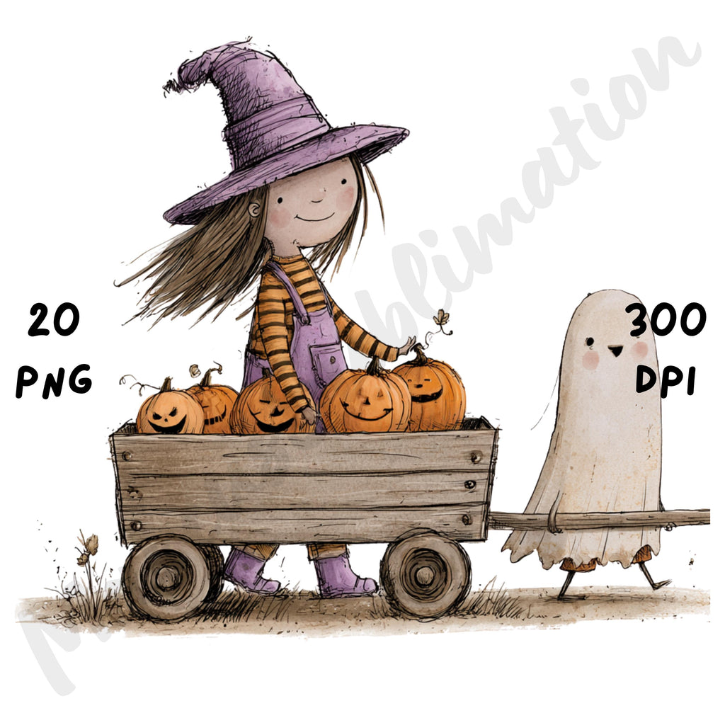 Whimsical Halloween Farm Clipart