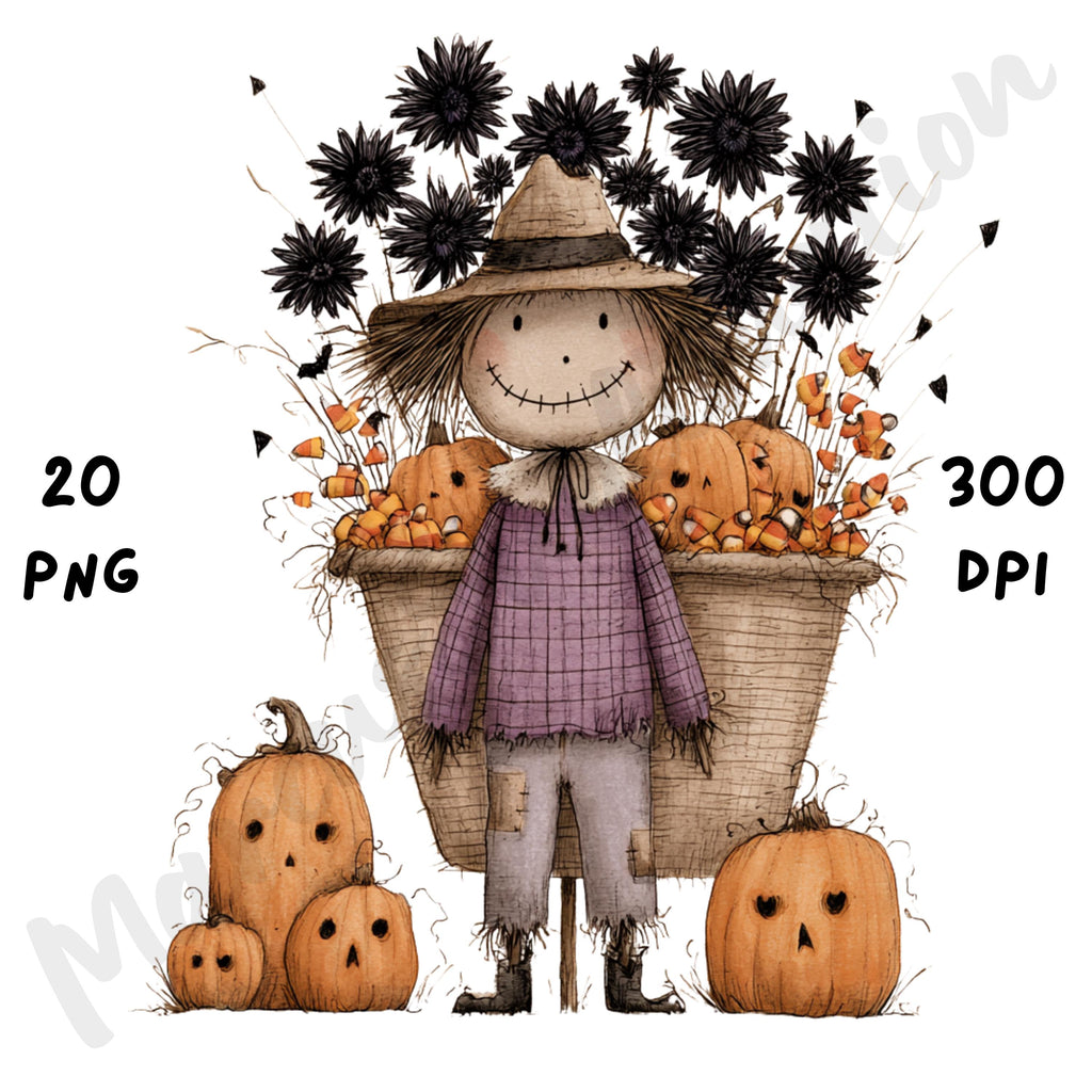 Whimsical Halloween Farm Clipart