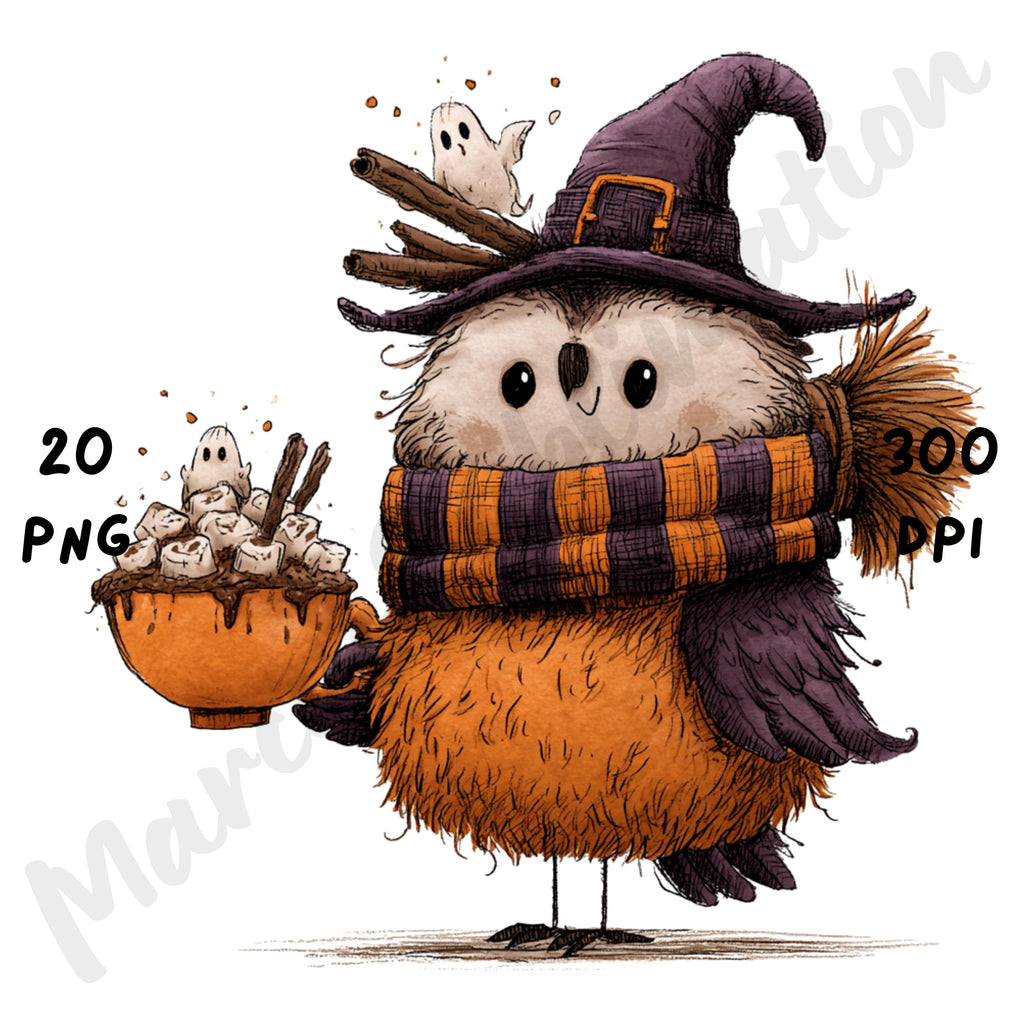 Whimsical Halloween Bakery Clipart