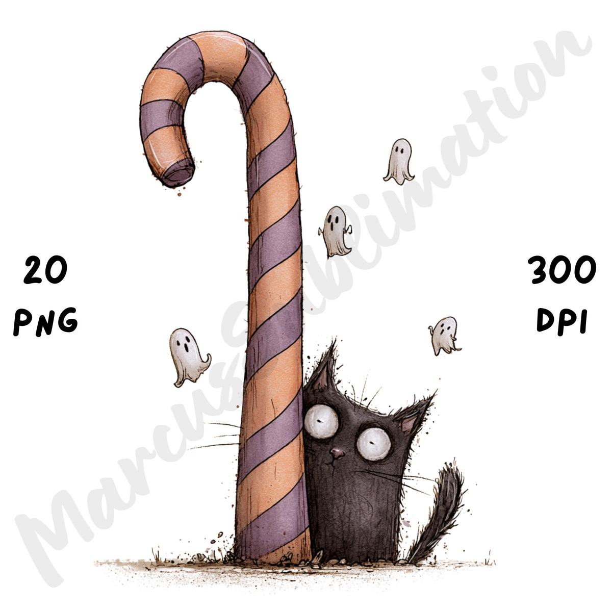 Whimsical Halloween Peeking Animals Clipart