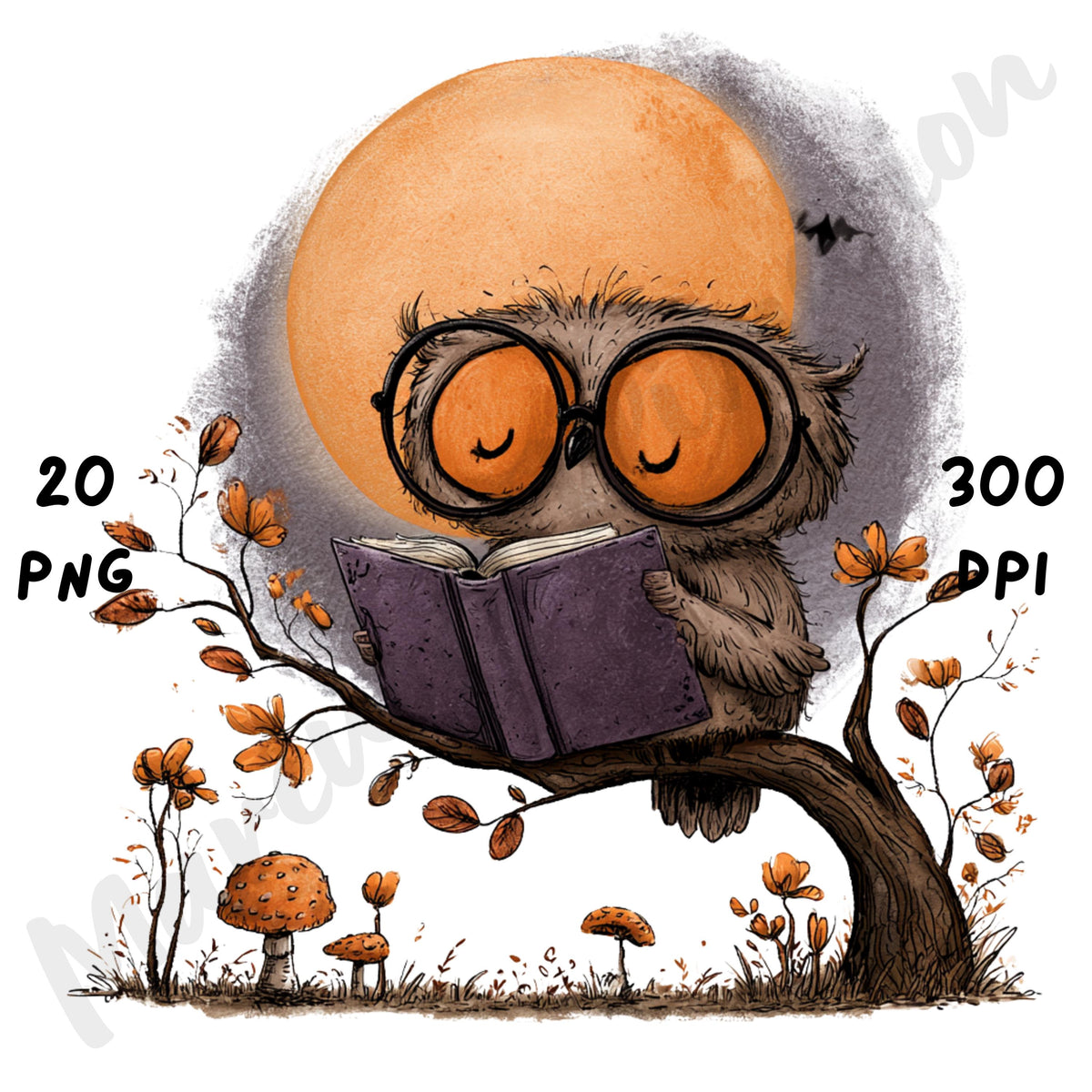Whimsical Halloween Woodland Clipart