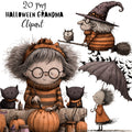 Whimsical Halloween Grandma Clipart