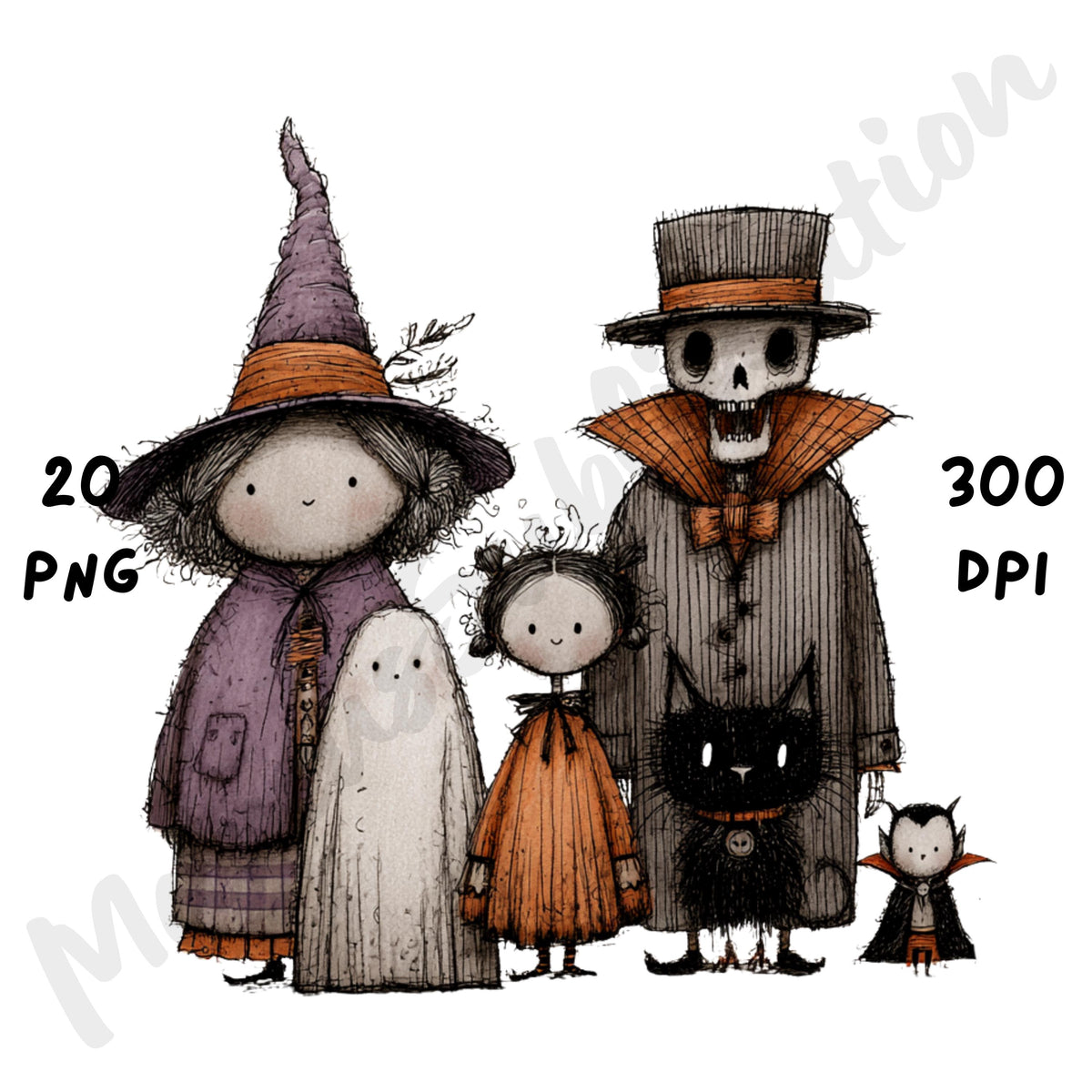 Whimsical Quirky Halloween Clipart