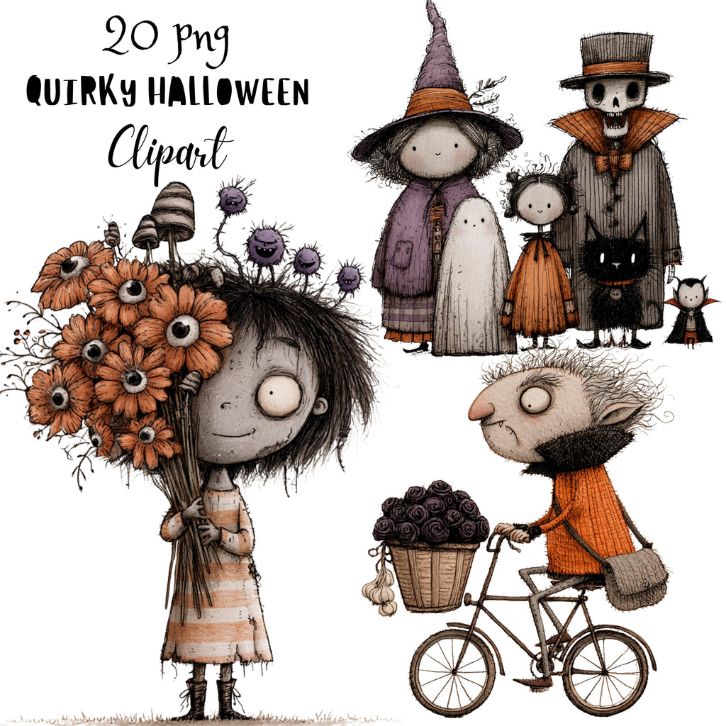 Whimsical Quirky Halloween Clipart