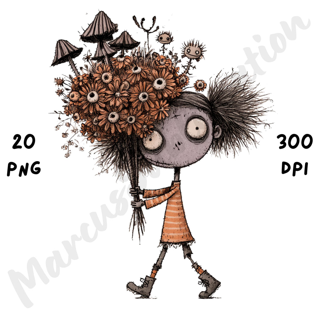 Whimsical Quirky Halloween Clipart