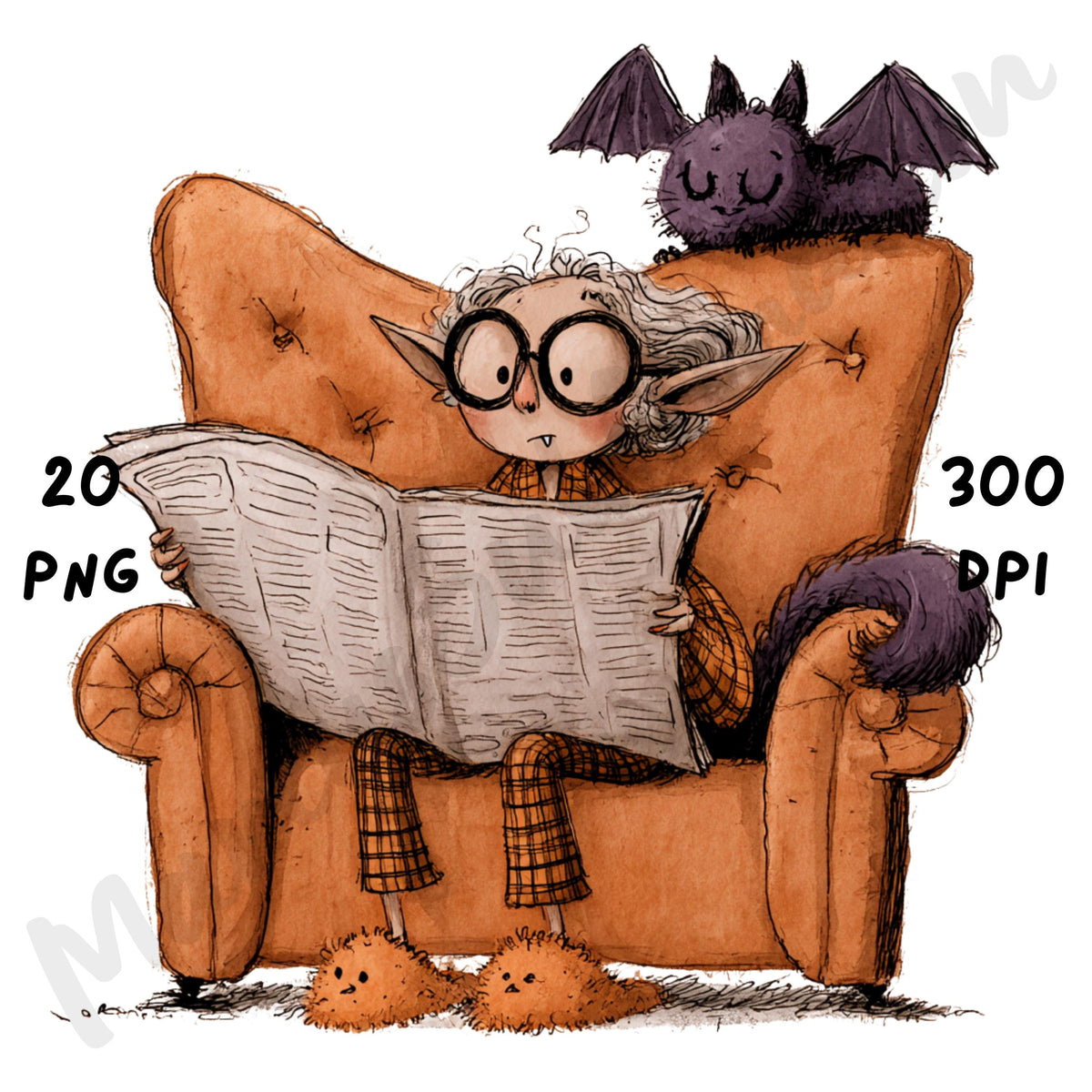 Whimsical Cozy Halloween Clipart