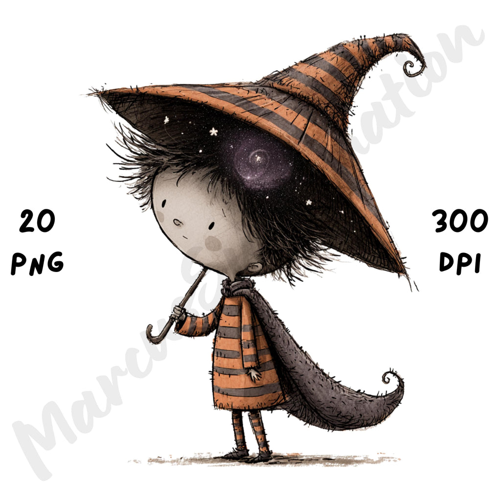 Whimsical Magical Halloween Clipart
