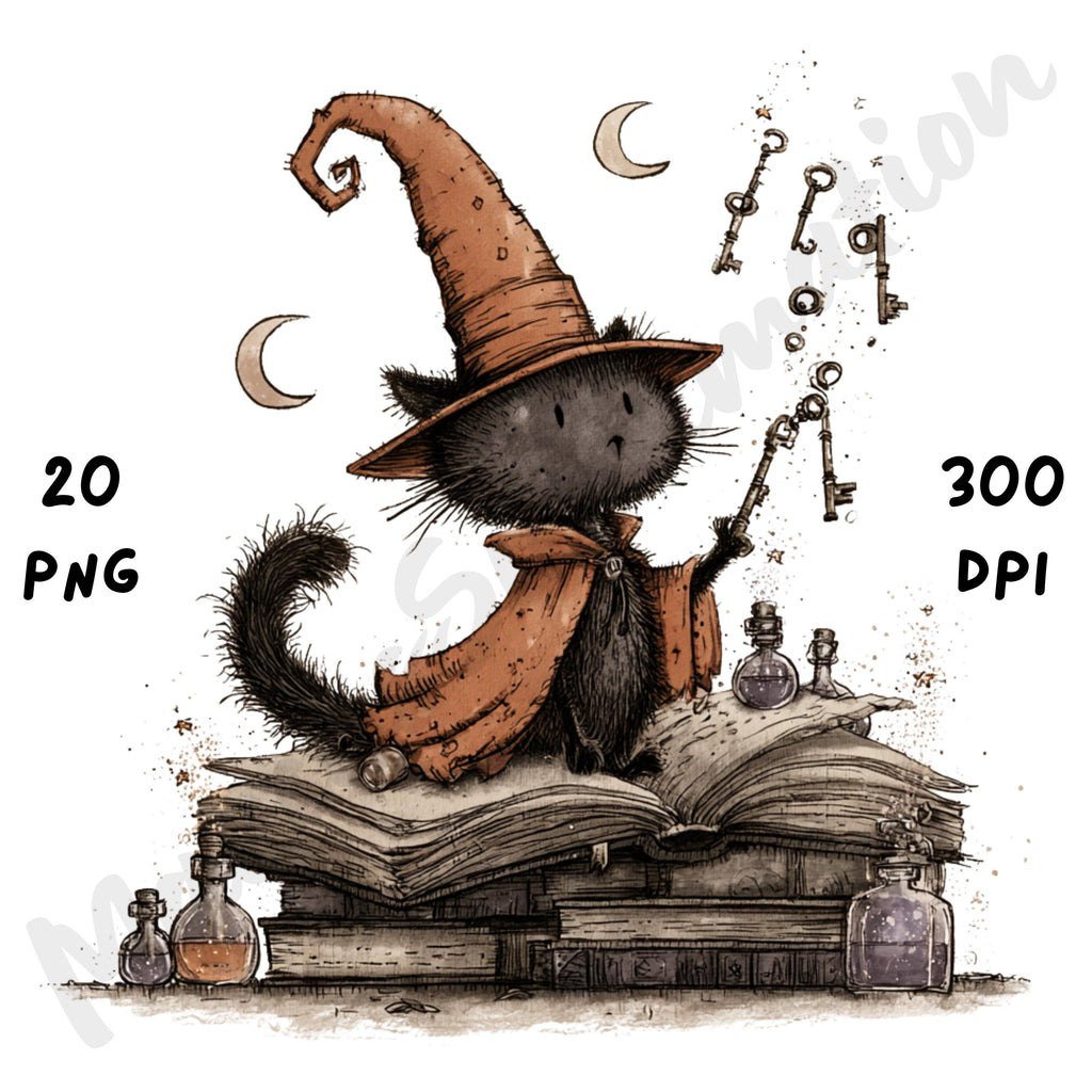 Whimsical Magical Halloween Clipart