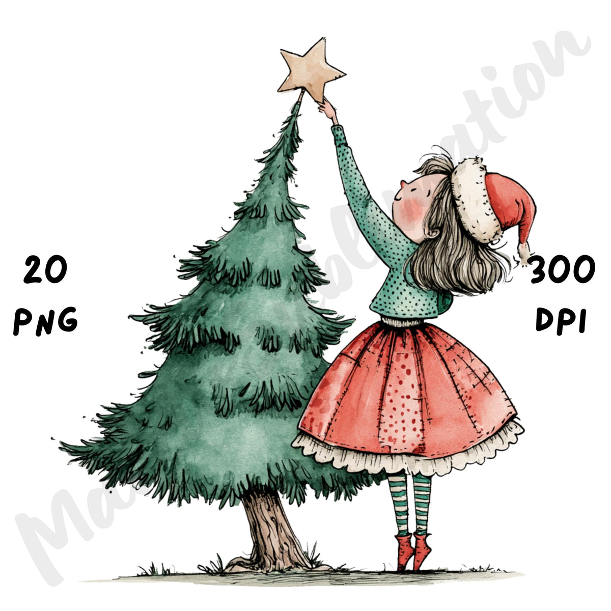 Christmas Girl Clipart
