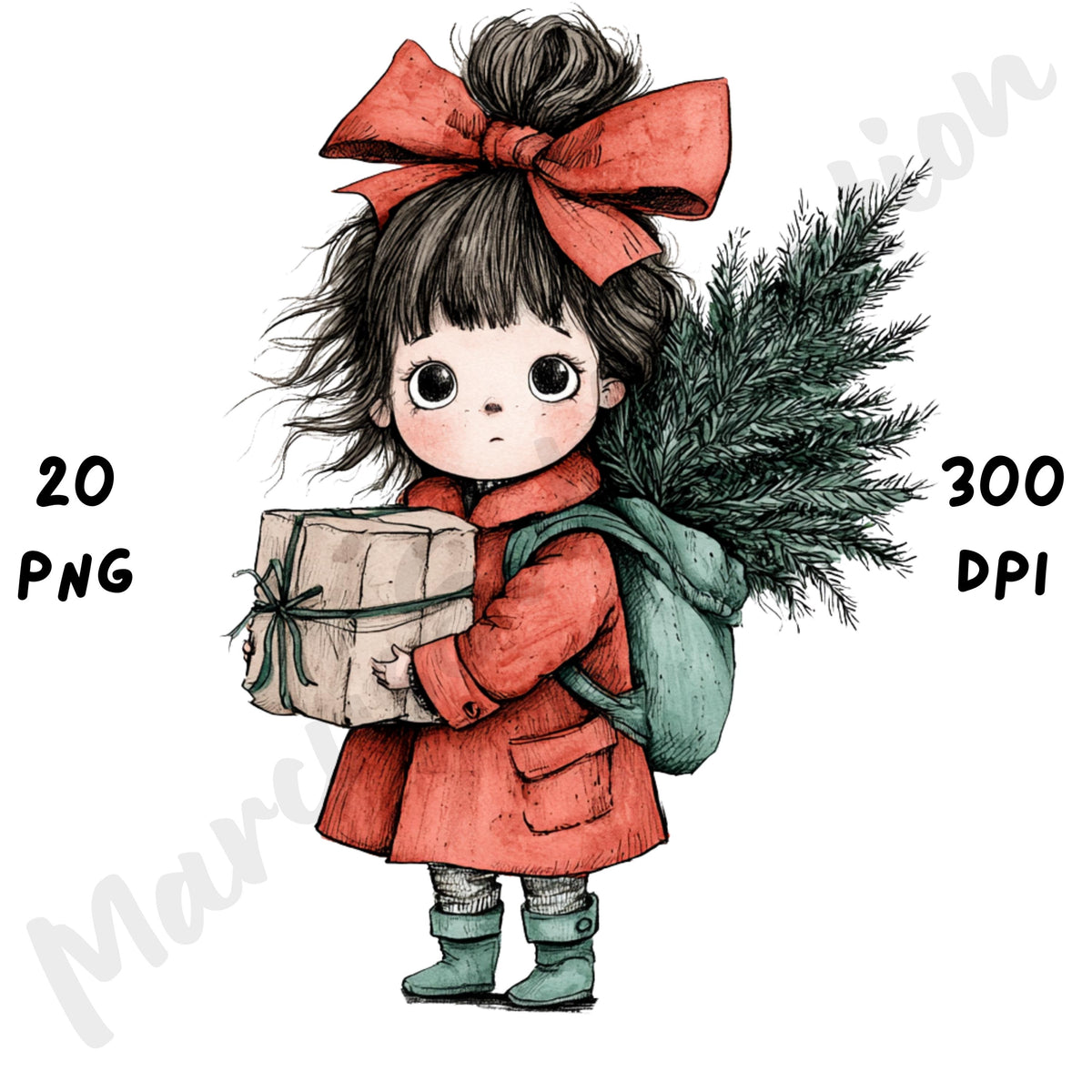 Christmas Girl Clipart