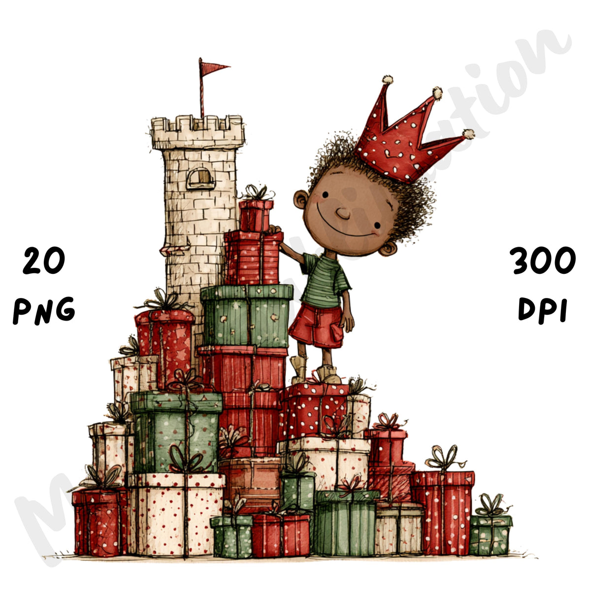 Christmas Black Boy Clipart