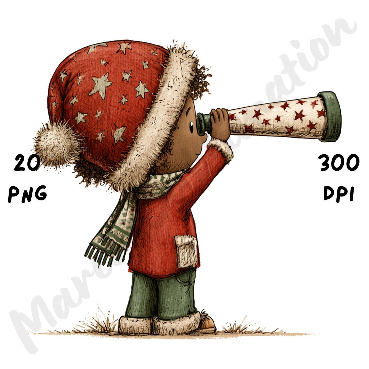Christmas Black Boy Clipart