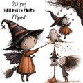 Whimsical Halloween Fairy Clipart