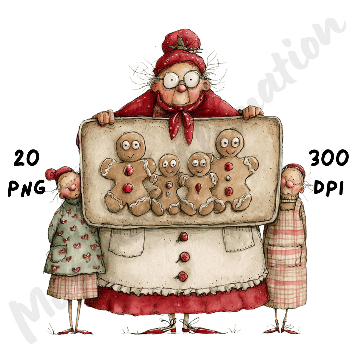 Christmas Grandma Clipart