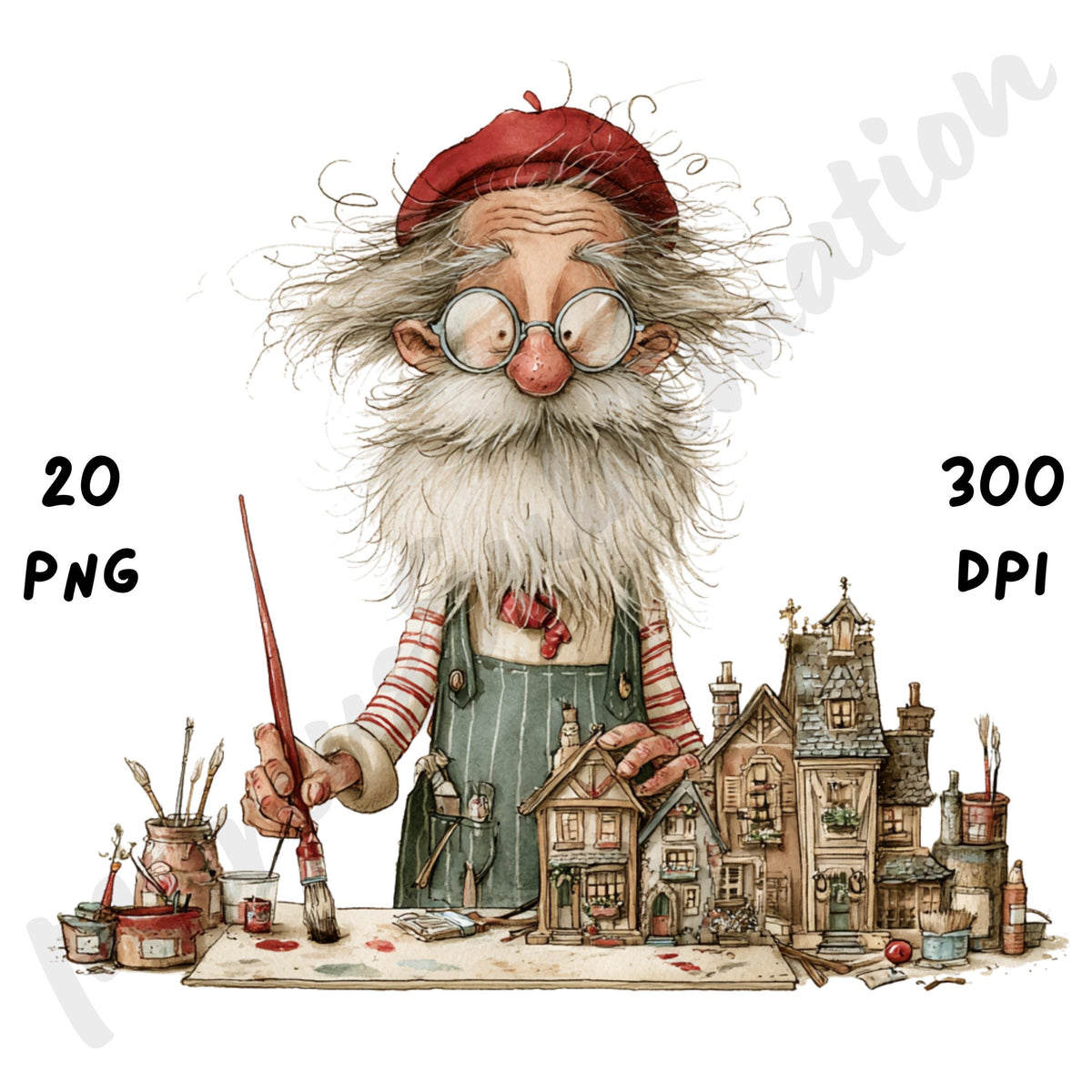 Christmas Grandpa Clipart