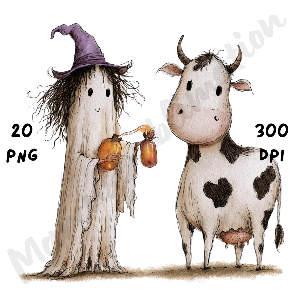 Whimsical Halloween Farm Clipart