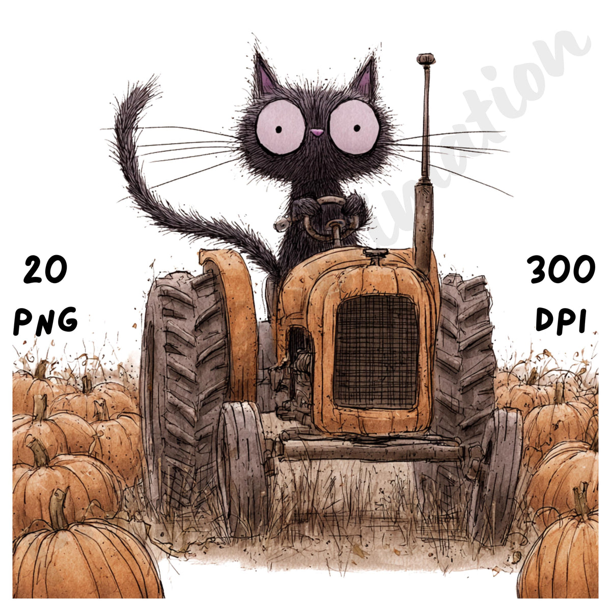 Whimsical Halloween Farm Clipart
