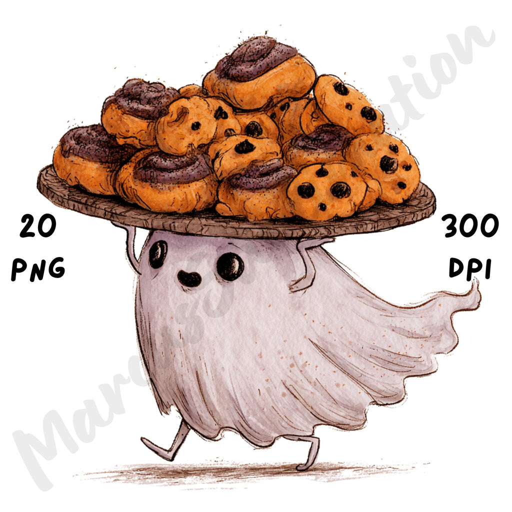 Whimsical Halloween Bakery Clipart
