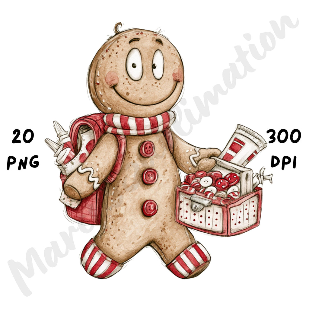 Christmas Gingerbread Man Clipart