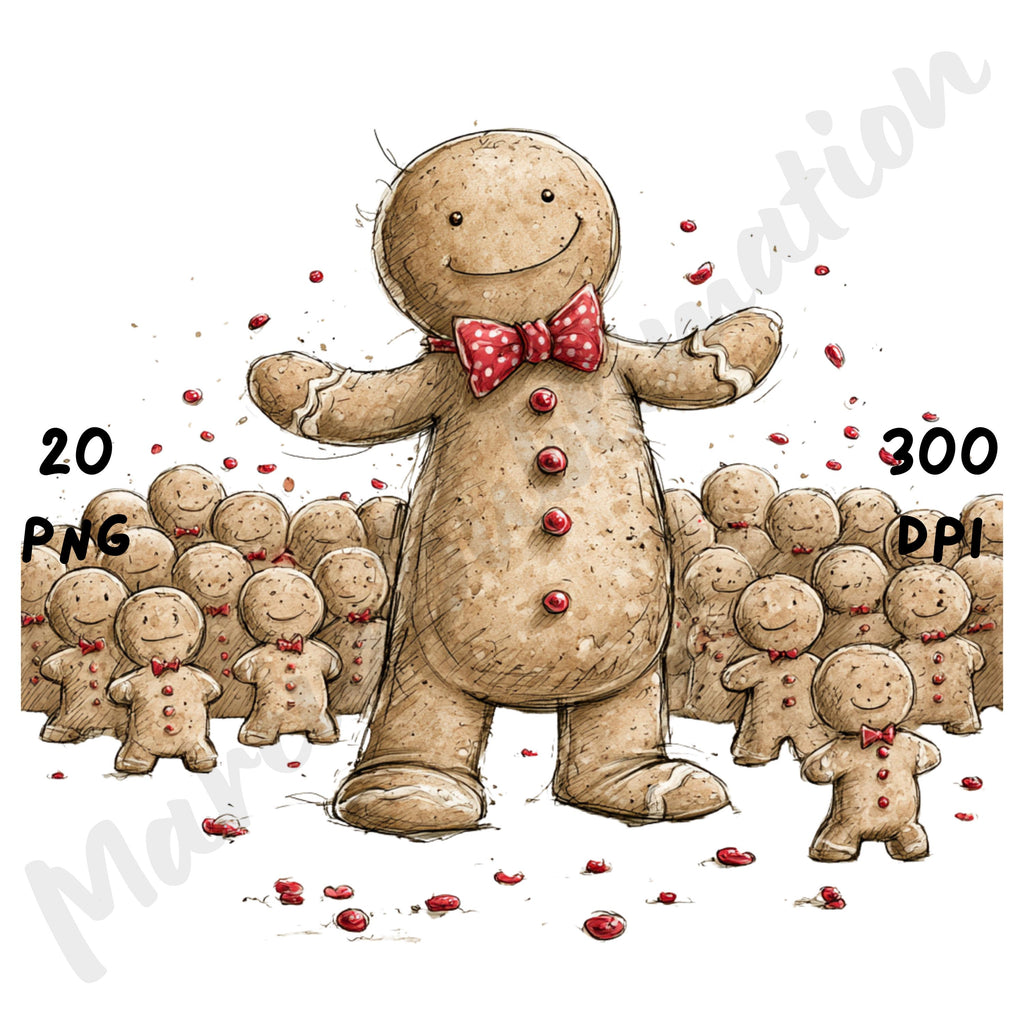 Christmas Gingerbread Man Clipart