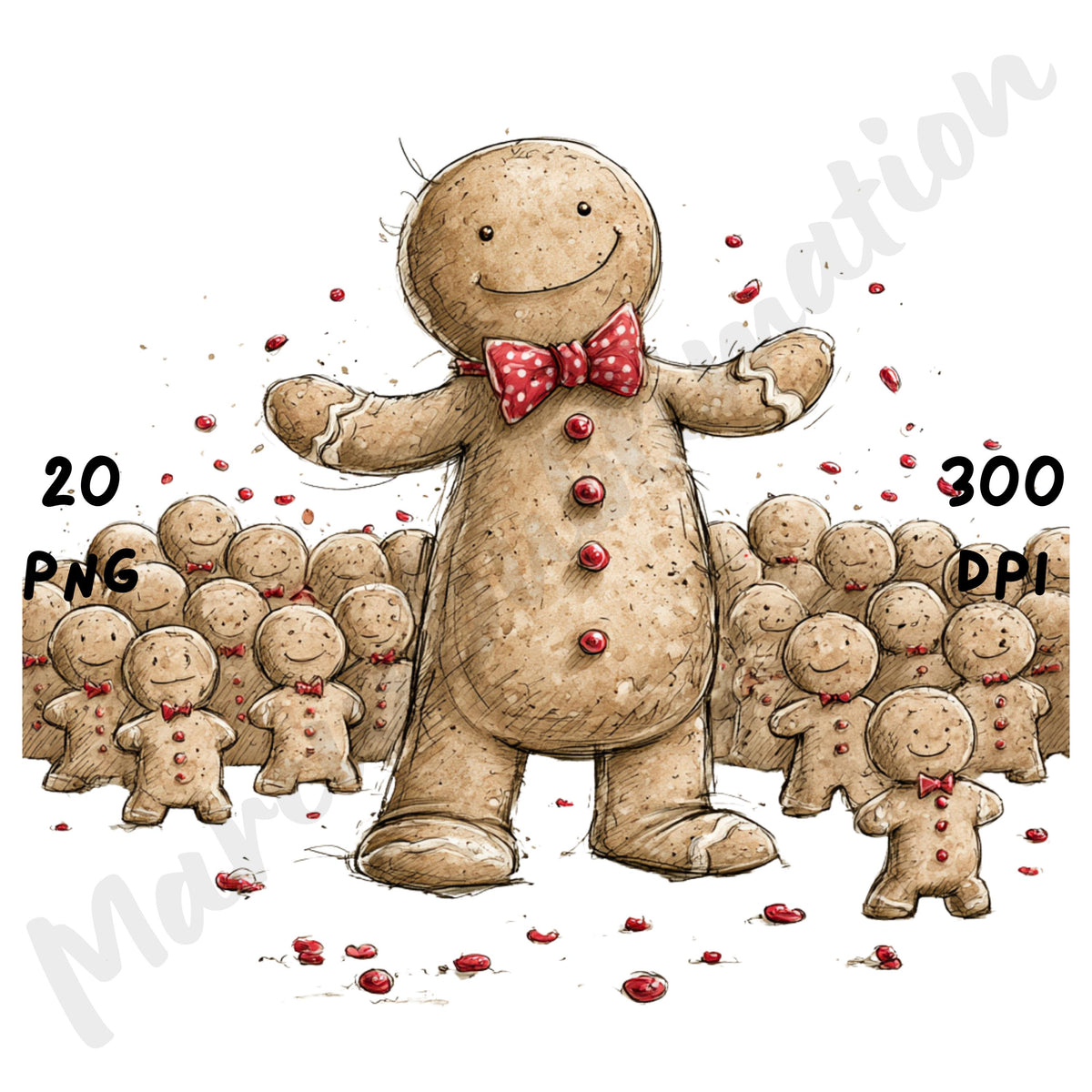 Christmas Gingerbread Man Clipart