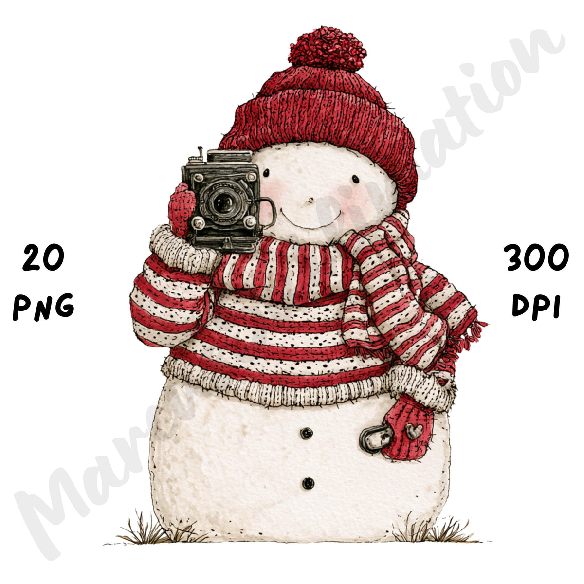 Christmas Snowman Clipart