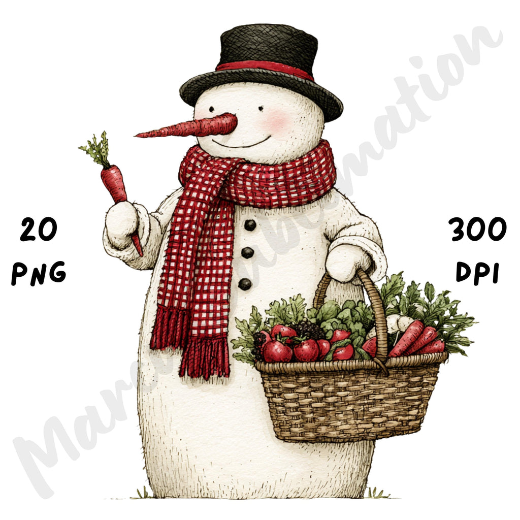 Christmas Snowman Clipart